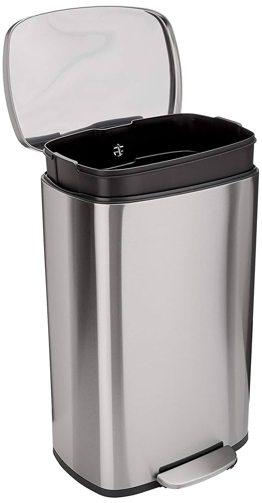 ステンレス50Lゴミ箱ペダル付ソフトクローズ Amazon｜ゴミ箱 50L(50リットル) ソフトクローズ 静音 ふた付き